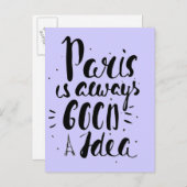 Carte Postale Paris Est Toujours Une Bonne Idée (Devant / Derrière)