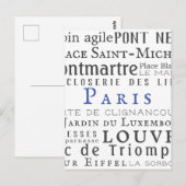 Carte Postale Paris et ses monuments (Devant / Derrière)