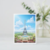 Carte Postale Paris France Art Vintage Voyage  (Debout devant)