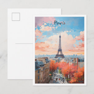 Carte Postale Paris France Art Voyage
