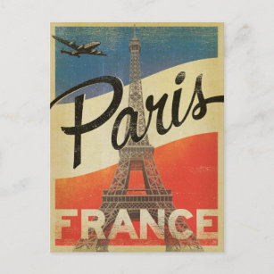 Carte Postale Paris, France - Drapeau
