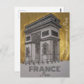 Carte Postale Paris France l'arc de triomphe (Devant / Derrière)