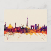 Carte Postale Paris France Skyline (Devant)