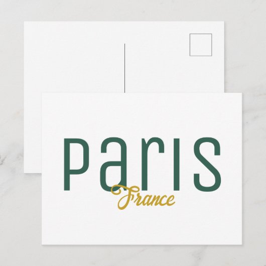 Carte Postale Paris, France Souvenir (Devant / Derrière)
