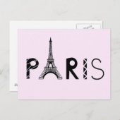 Carte Postale Paris, France | Tour Eiffel (Devant / Derrière)