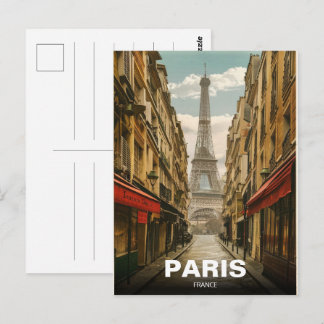 Carte Postale Paris france Tour Eiffel cadeaux vintage vieilles