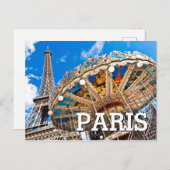 Carte Postale Paris France | Tour Eiffel | Carousel du Trocadéro (Devant / Derrière)