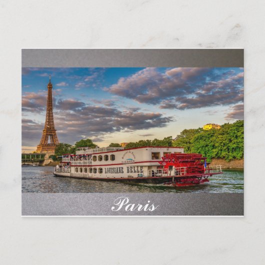Carte Postale Paris France Tour Eiffel Seine (Devant)