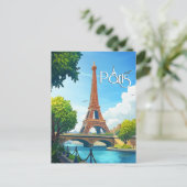 Carte Postale Paris France - Tour Eiffel Voyage  (Debout devant)