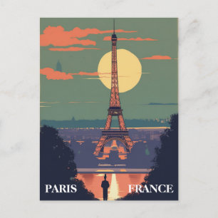 Carte Postale Paris France Tour Eiffel Voyage Art