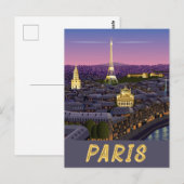 Carte Postale Paris France Ville Lumière Moderne (Devant / Derrière)