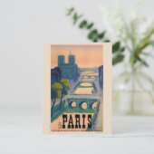 Carte Postale Paris France Vintage Travel Poster 1937 (Debout devant)