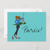 Carte Postale Paris Girl (Devant / Derrière)