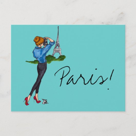Carte Postale Paris Girl (Devant)
