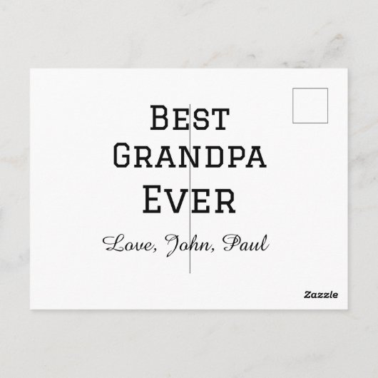 Carte Postale Paris grand-père jamais grand-père cadeaux nom sim (Dos)