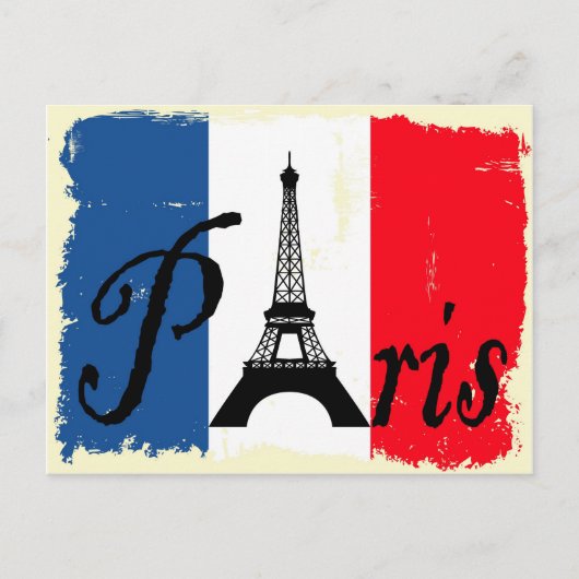 Carte Postale Paris grunge (Devant)