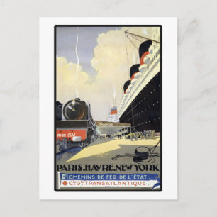 Carte Postale Paris Havre New York