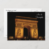 Carte Postale Paris Illuminations : Arc de Triomphe (Devant / Derrière)