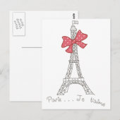 Carte Postale Paris...Je t'aime (Devant / Derrière)