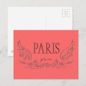 Carte Postale PARIS Je t'aime (Devant / Derrière)
