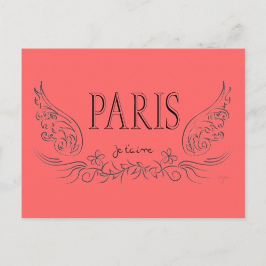 Carte Postale PARIS Je t'aime (Devant)