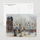 Carte Postale Paris, la Place des Abbesses; Utrillo (Devant / Derrière)