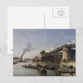 Carte Postale Paris, la Seine ou l'Estacade, 1853 (Devant / Derrière)
