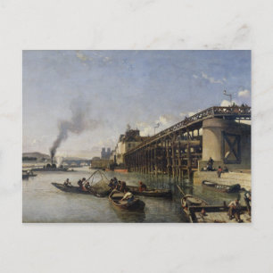 Carte Postale Paris, la Seine ou l'Estacade, 1853