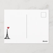 Carte Postale Paris, la Tour Eiffel et le Parchemin des Ballons  (Dos)