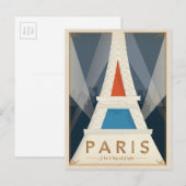 Carte Postale Paris - La Ville Lumière (Devant / Derrière)