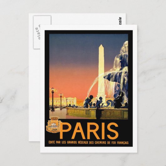 Carte postale Paris LaCaze (Devant / Derrière)