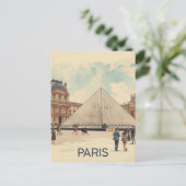 Carte Postale Paris Louvre (Debout devant)
