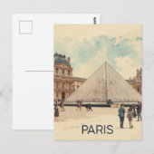 Carte Postale Paris Louvre (Devant / Derrière)
