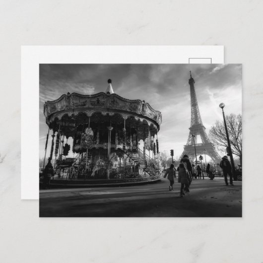 Carte Postale Paris manège (Devant / Derrière)