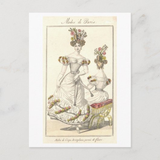 Carte Postale Paris Mode 1830s (Devant)