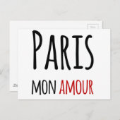 Carte Postale Paris, mon amour (Devant / Derrière)