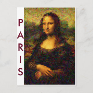 Carte Postale Paris Mona Lisa