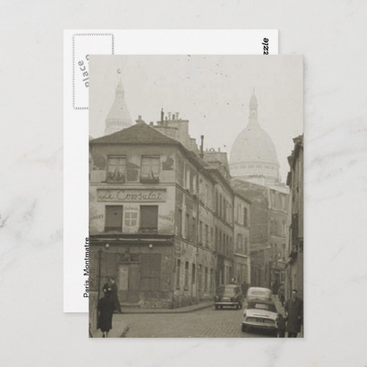 Carte Postale Paris, Montmartre (Devant / Derrière)