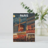 Carte Postale Paris Moulin Rouge (Debout devant)