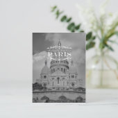 Carte postale Paris Noir et Blanc Sacré Coeur (Debout devant)