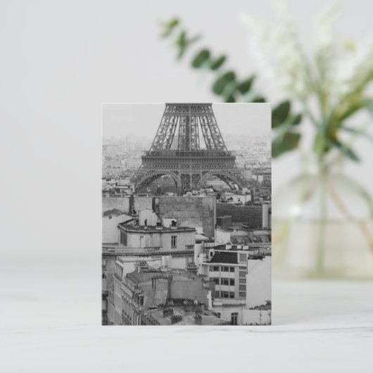 Carte Postale Paris noir et blanc Vue aérienne (Debout devant)