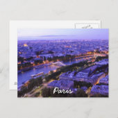 Carte Postale Paris nuit, Paris, France (Devant / Derrière)