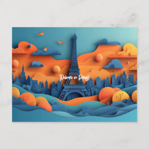 Carte Postale Paris Papier Qualité Voyage