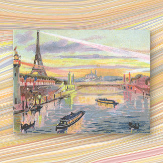 Carte postale Paris Pastel