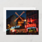 Carte Postale Paris peinture poster toile imprimé puzzle (Devant / Derrière)