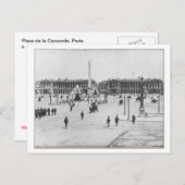 Carte postale Paris, Place de la Concorde (Devant / Derrière)