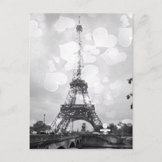 Carte Postale Paris Post Card, La Tour Eiffel en B/W