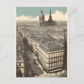 Carte Postale Paris poster vintage (Devant)