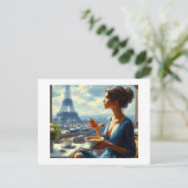 Carte Postale Paris Restaurant, (Debout devant)