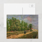 Carte Postale Paris Road avec Paysan par Vincent van Gogh (Devant / Derrière)
